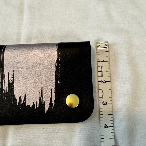 Minor History Leather Ledger Wallet in Black & Gray - Picture 6 of 8